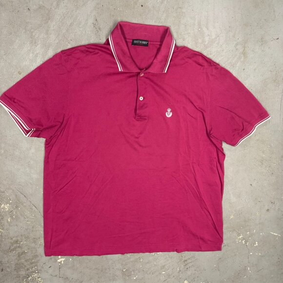 Nino Marini Pink Polo Shirt Italy Filo Di Scozia Cotton Mesh Short Sleeve XXL - Picture 2 of 10